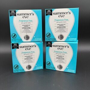 Summers Eve Daily Gentle Cleansing Cloths Fragrance Free 16 Count‎ 4 Pack